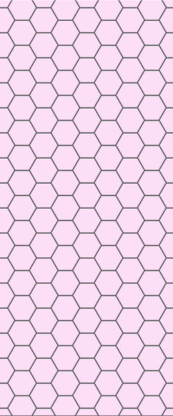 Pink Hexagon Tile Acrylic Wall Panel 2440mm x 1220mm (3mm Thick) - CladdTech