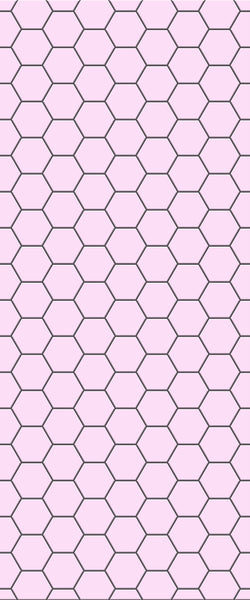 Pink Hexagon Tile Acrylic Wall Panel 2440mm x 1220mm (3mm Thick) - CladdTech