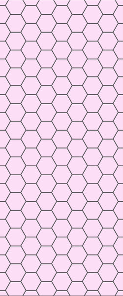 Pink Hexagon Tile Acrylic Wall Panel 2440mm x 1220mm (3mm Thick) - CladdTech