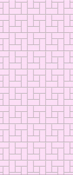 Pink Windmill Tile Acrylic Shower Panel 2440mm x 1220mm ( 3mm Thick) - CladdTech