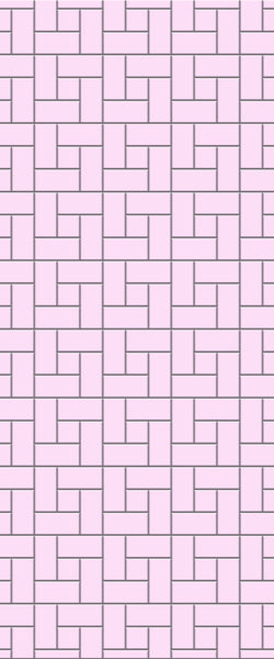 Pink Windmill Tile Acrylic Shower Panel 2440mm x 1220mm ( 3mm Thick) - CladdTech