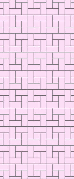 Pink Windmill Tile Acrylic Shower Panel 2440mm x 1220mm ( 3mm Thick) - CladdTech