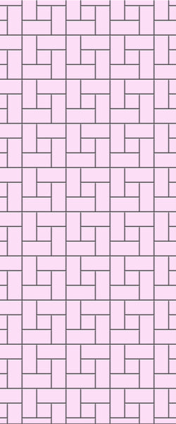 Pink Windmill Tile Acrylic Shower Panel 2440mm x 1220mm ( 3mm Thick) - CladdTech