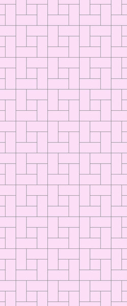 Pink Windmill Tile Acrylic Shower Panel 2440mm x 1220mm ( 3mm Thick) - CladdTech