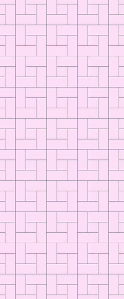 Pink Windmill Tile Acrylic Shower Panel 2440mm x 1220mm ( 3mm Thick) - CladdTech