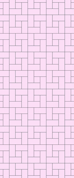 Pink Windmill Tile Acrylic Shower Panel 2440mm x 1220mm ( 3mm Thick) - CladdTech