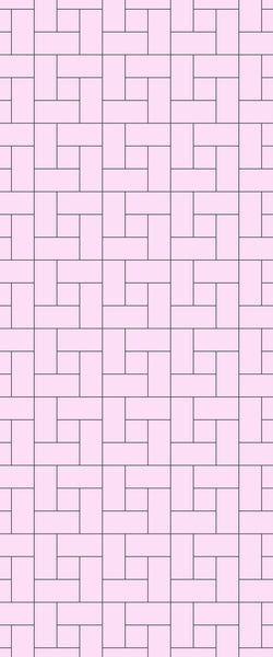 Pink Windmill Tile Acrylic Shower Panel 2440mm x 1220mm ( 3mm Thick) - CladdTech