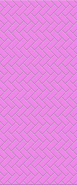 Pink Diagonal Herringbone Tile Acrylic Shower Panel 2440mm x 1220mm ( 3mm Thick) - CladdTech