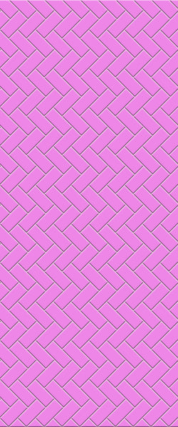 Pink Diagonal Herringbone Tile Acrylic Shower Panel 2440mm x 1220mm ( 3mm Thick) - CladdTech