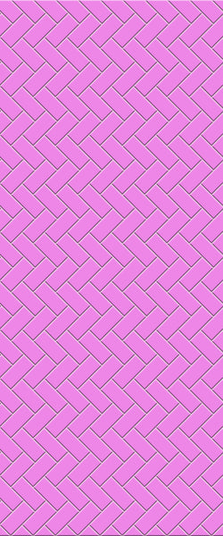 Pink Diagonal Herringbone Tile Acrylic Shower Panel 2440mm x 1220mm ( 3mm Thick) - CladdTech