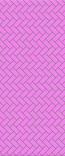 Pink Diagonal Herringbone Tile Acrylic Shower Panel 2440mm x 1220mm ( 3mm Thick) - CladdTech