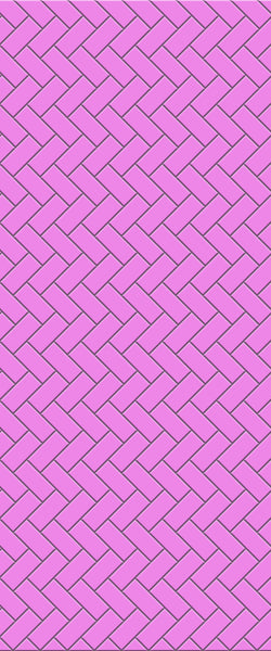 Pink Diagonal Herringbone Tile Acrylic Shower Panel 2440mm x 1220mm ( 3mm Thick) - CladdTech