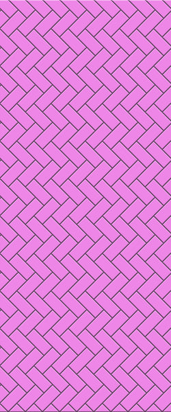 Pink Diagonal Herringbone Tile Acrylic Shower Panel 2440mm x 1220mm ( 3mm Thick) - CladdTech