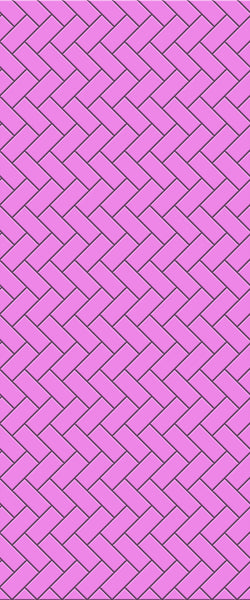 Pink Diagonal Herringbone Tile Acrylic Shower Panel 2440mm x 1220mm ( 3mm Thick) - CladdTech