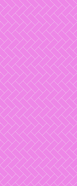 Pink Diagonal Herringbone Tile Acrylic Shower Panel 2440mm x 1220mm ( 3mm Thick) - CladdTech
