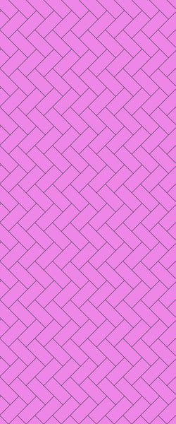 Pink Diagonal Herringbone Tile Acrylic Shower Panel 2440mm x 1220mm ( 3mm Thick) - CladdTech