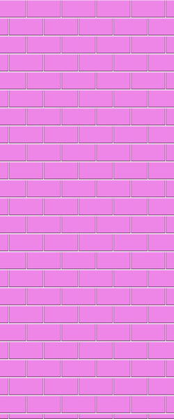 Pink Subway Tile Acrylic Shower Panel 2440mm x 1220mm ( 3mm Thick) - CladdTech