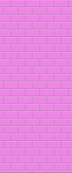 Pink Subway Tile Acrylic Shower Panel 2440mm x 1220mm ( 3mm Thick) - CladdTech
