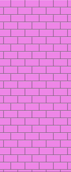 Pink Subway Tile Acrylic Shower Panel 2440mm x 1220mm ( 3mm Thick) - CladdTech