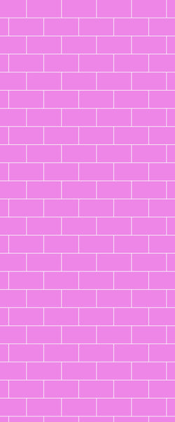 Pink Subway Tile Acrylic Shower Panel 2440mm x 1220mm ( 3mm Thick) - CladdTech