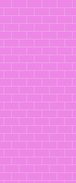 Pink Subway Tile Acrylic Shower Panel 2440mm x 1220mm ( 3mm Thick) - CladdTech