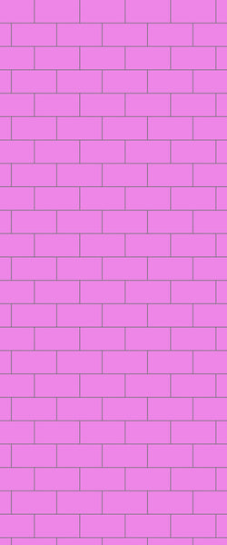 Pink Subway Tile Acrylic Shower Panel 2440mm x 1220mm ( 3mm Thick) - CladdTech