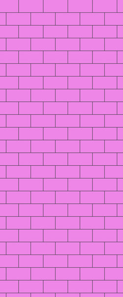Pink Subway Tile Acrylic Shower Panel 2440mm x 1220mm ( 3mm Thick) - CladdTech