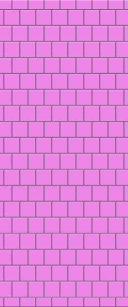 Pink Large Square's Tile Acrylic Shower Wall Panel 2440mm x 1220mm ( 3mm Thick) - CladdTech