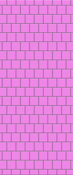 Pink Large Square's Tile Acrylic Shower Wall Panel 2440mm x 1220mm ( 3mm Thick) - CladdTech