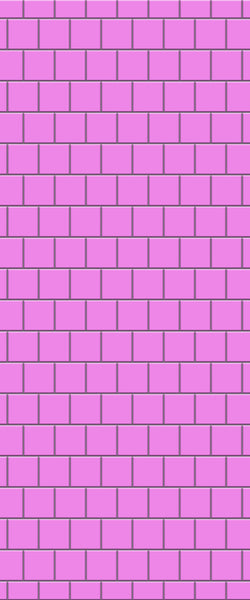 Pink Large Square's Tile Acrylic Shower Wall Panel 2440mm x 1220mm ( 3mm Thick) - CladdTech