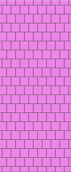 Pink Large Square's Tile Acrylic Shower Wall Panel 2440mm x 1220mm ( 3mm Thick) - CladdTech