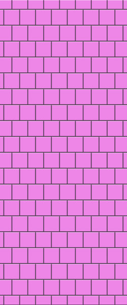 Pink Large Square's Tile Acrylic Shower Wall Panel 2440mm x 1220mm ( 3mm Thick) - CladdTech