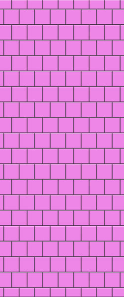 Pink Large Square's Tile Acrylic Shower Wall Panel 2440mm x 1220mm ( 3mm Thick) - CladdTech