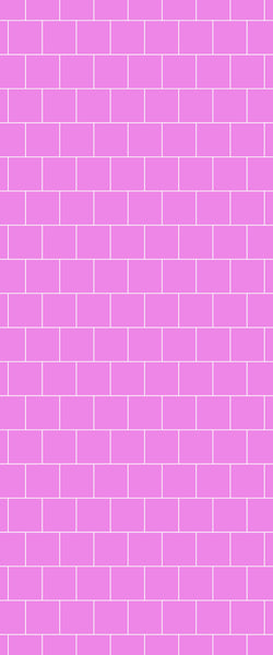 Pink Large Square's Tile Acrylic Shower Wall Panel 2440mm x 1220mm ( 3mm Thick) - CladdTech
