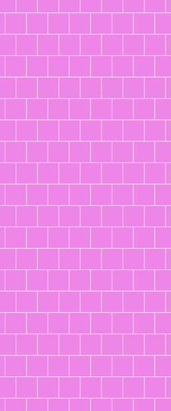 Pink Large Square's Tile Acrylic Shower Wall Panel 2440mm x 1220mm ( 3mm Thick) - CladdTech