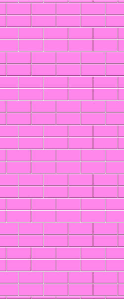 Pink Brickbond Tile Acrylic Shower Wall Panel 2440mm x 1220mm ( 3mm Thick) - CladdTech