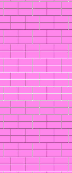 Pink Brickbond Tile Acrylic Shower Wall Panel 2440mm x 1220mm ( 3mm Thick) - CladdTech