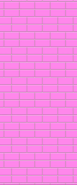 Pink Brickbond Tile Acrylic Shower Wall Panel 2440mm x 1220mm ( 3mm Thick) - CladdTech