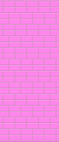 Pink Brickbond Tile Acrylic Shower Wall Panel 2440mm x 1220mm ( 3mm Thick) - CladdTech