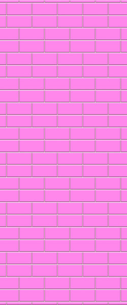 Pink Brickbond Tile Acrylic Shower Wall Panel 2440mm x 1220mm ( 3mm Thick) - CladdTech