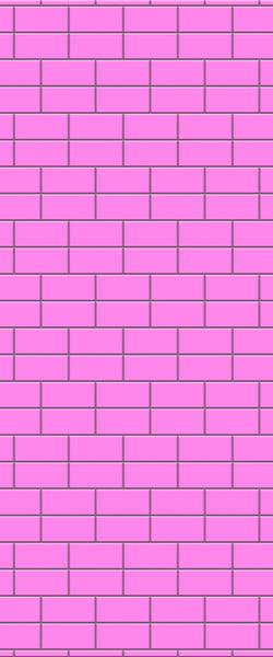 Pink Brickbond Tile Acrylic Shower Wall Panel 2440mm x 1220mm ( 3mm Thick) - CladdTech