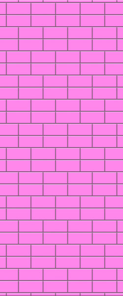 Pink Brickbond Tile Acrylic Shower Wall Panel 2440mm x 1220mm ( 3mm Thick) - CladdTech