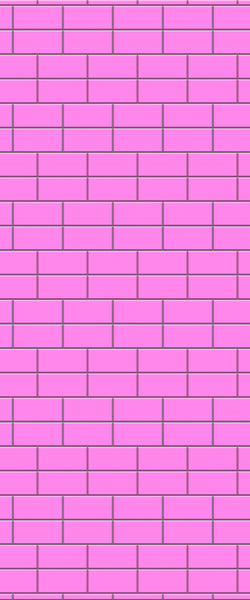 Pink Brickbond Tile Acrylic Shower Wall Panel 2440mm x 1220mm ( 3mm Thick) - CladdTech