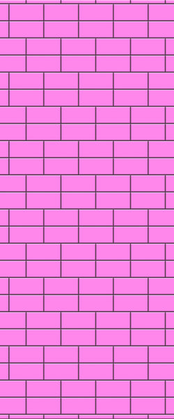 Pink Brickbond Tile Acrylic Shower Wall Panel 2440mm x 1220mm ( 3mm Thick) - CladdTech