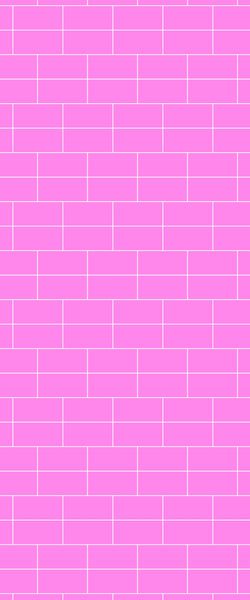 Pink Brickbond Tile Acrylic Shower Wall Panel 2440mm x 1220mm ( 3mm Thick) - CladdTech