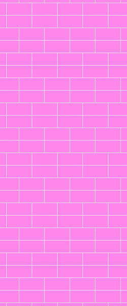 Pink Brickbond Tile Acrylic Shower Wall Panel 2440mm x 1220mm ( 3mm Thick) - CladdTech