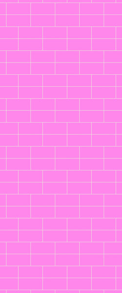 Pink Brickbond Tile Acrylic Shower Wall Panel 2440mm x 1220mm ( 3mm Thick) - CladdTech