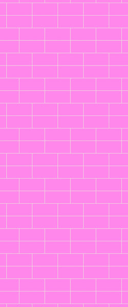 Pink Brickbond Tile Acrylic Shower Wall Panel 2440mm x 1220mm ( 3mm Thick) - CladdTech