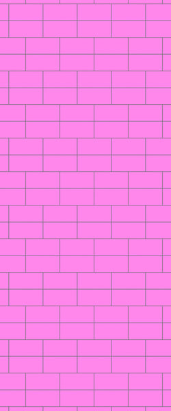Pink Brickbond Tile Acrylic Shower Wall Panel 2440mm x 1220mm ( 3mm Thick) - CladdTech