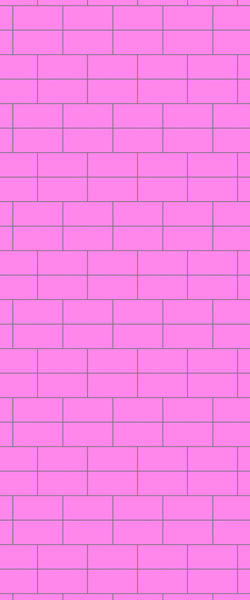 Pink Brickbond Tile Acrylic Shower Wall Panel 2440mm x 1220mm ( 3mm Thick) - CladdTech